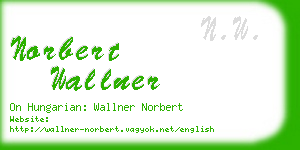 norbert wallner business card